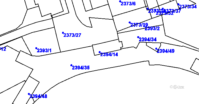 Parcela st. 2394/14 v KÚ Královo Pole, Katastrální mapa