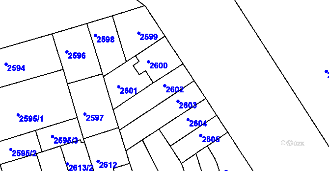 Parcela st. 2602 v KÚ Královo Pole, Katastrální mapa