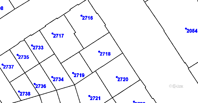 Parcela st. 2718 v KÚ Královo Pole, Katastrální mapa
