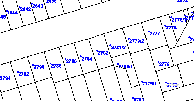 Parcela st. 2782 v KÚ Královo Pole, Katastrální mapa