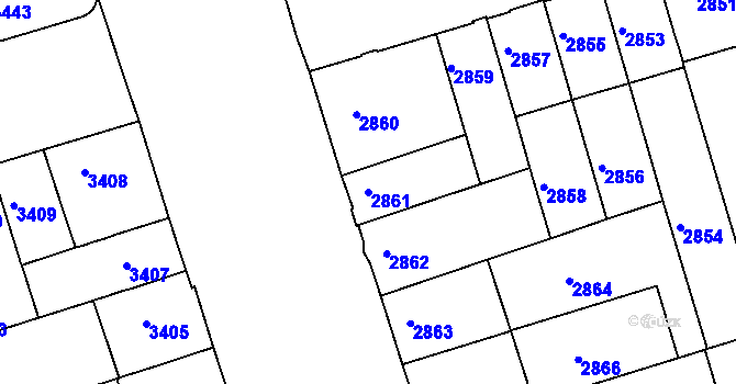 Parcela st. 2861 v KÚ Královo Pole, Katastrální mapa