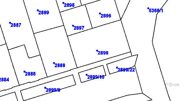 Parcela st. 2898 v KÚ Královo Pole, Katastrální mapa