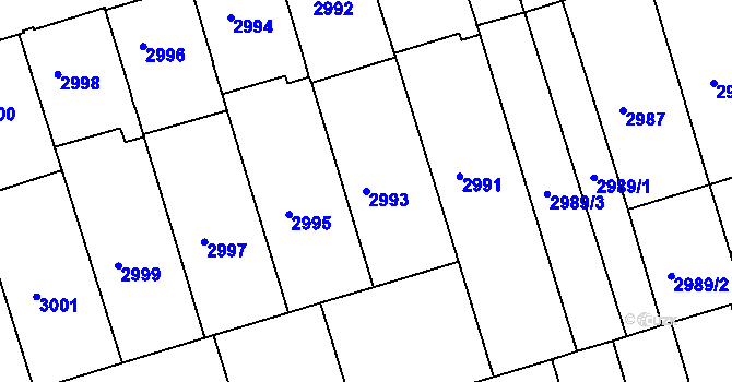 Parcela st. 2993 v KÚ Královo Pole, Katastrální mapa