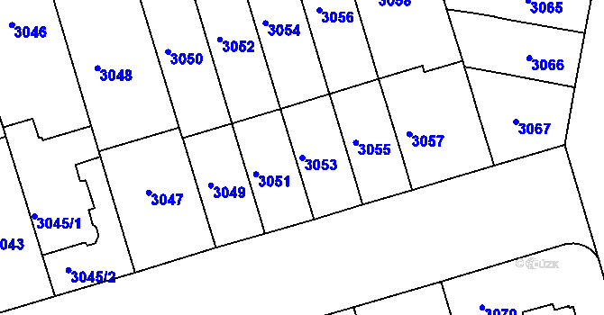 Parcela st. 3053 v KÚ Královo Pole, Katastrální mapa
