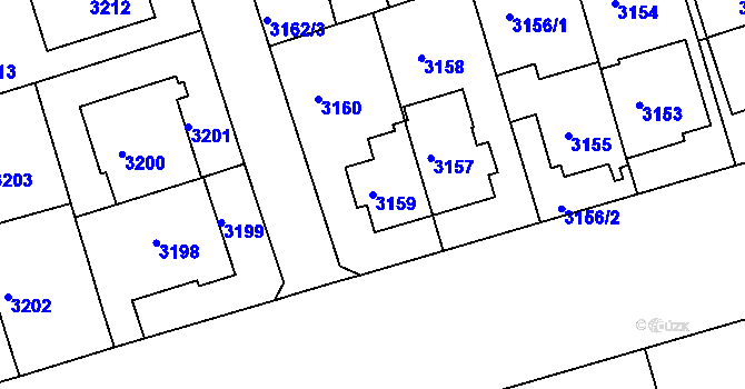 Parcela st. 3159 v KÚ Královo Pole, Katastrální mapa