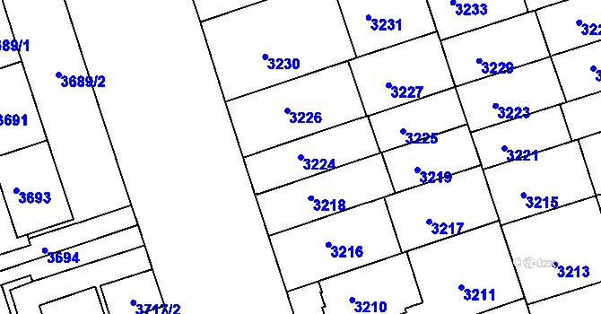 Parcela st. 3224 v KÚ Královo Pole, Katastrální mapa