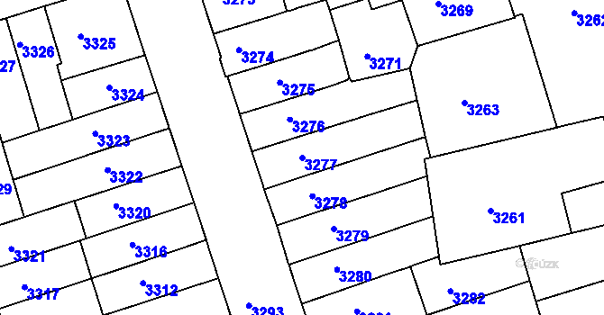 Parcela st. 3277 v KÚ Královo Pole, Katastrální mapa