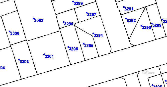 Parcela st. 3295 v KÚ Královo Pole, Katastrální mapa