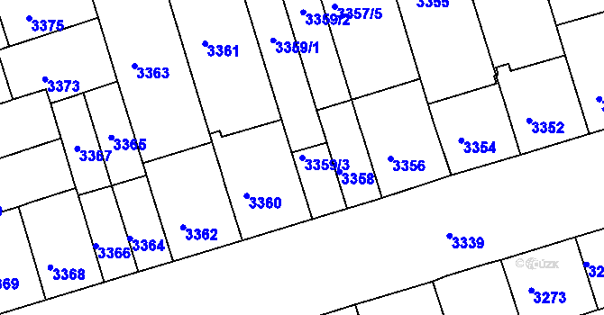 Parcela st. 3359/3 v KÚ Královo Pole, Katastrální mapa