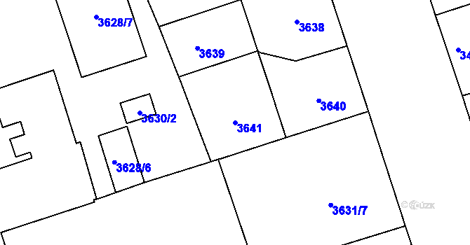 Parcela st. 3641 v KÚ Královo Pole, Katastrální mapa