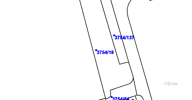 Parcela st. 3754/18 v KÚ Královo Pole, Katastrální mapa