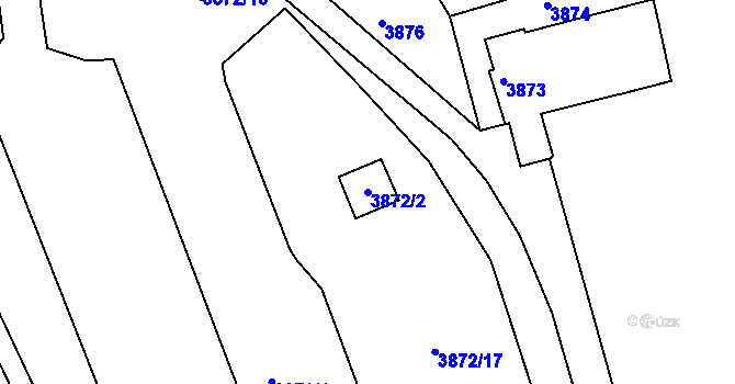 Parcela st. 3872/2 v KÚ Královo Pole, Katastrální mapa