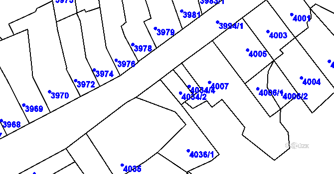Parcela st. 4034/1 v KÚ Královo Pole, Katastrální mapa