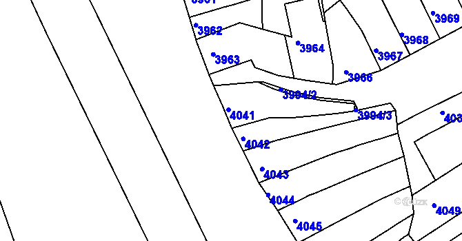 Parcela st. 4041 v KÚ Královo Pole, Katastrální mapa
