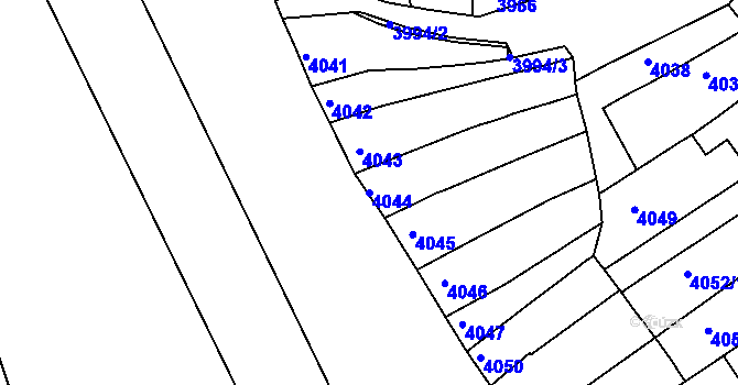 Parcela st. 4044 v KÚ Královo Pole, Katastrální mapa