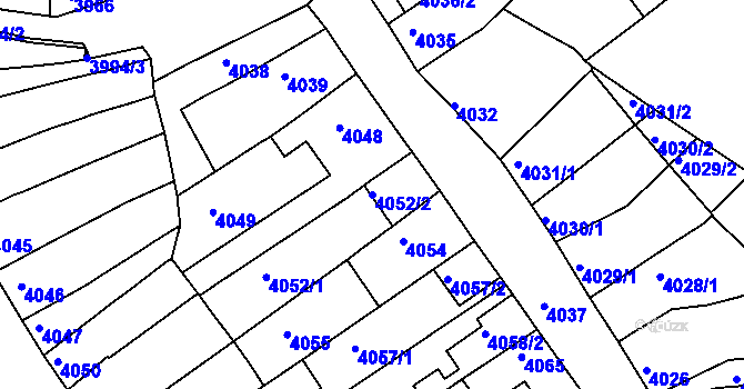 Parcela st. 4052/2 v KÚ Královo Pole, Katastrální mapa