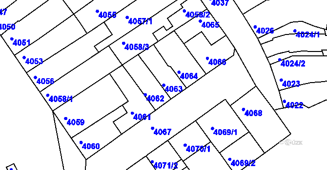 Parcela st. 4063 v KÚ Královo Pole, Katastrální mapa