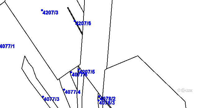 Parcela st. 4073/6 v KÚ Královo Pole, Katastrální mapa