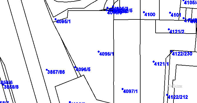 Parcela st. 4096/1 v KÚ Královo Pole, Katastrální mapa