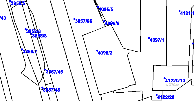 Parcela st. 4096/2 v KÚ Královo Pole, Katastrální mapa