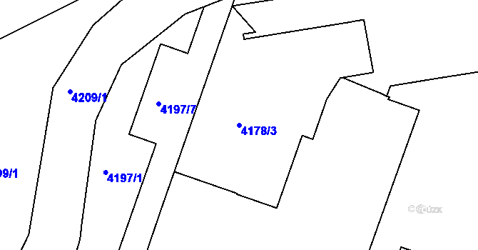 Parcela st. 4178/3 v KÚ Královo Pole, Katastrální mapa