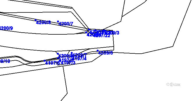 Parcela st. 4209/6 v KÚ Královo Pole, Katastrální mapa
