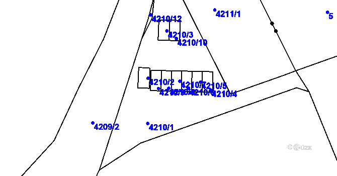 Parcela st. 4210/8 v KÚ Královo Pole, Katastrální mapa