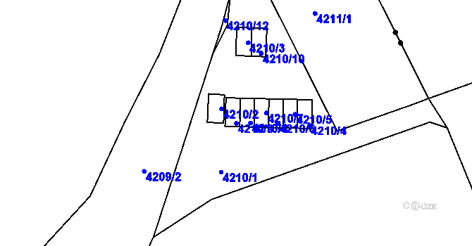 Parcela st. 4210/9 v KÚ Královo Pole, Katastrální mapa
