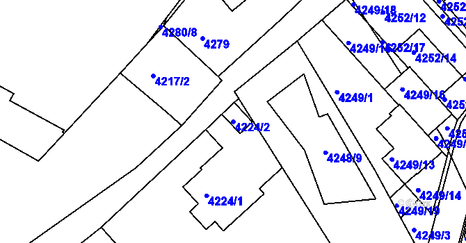 Parcela st. 4224/2 v KÚ Královo Pole, Katastrální mapa