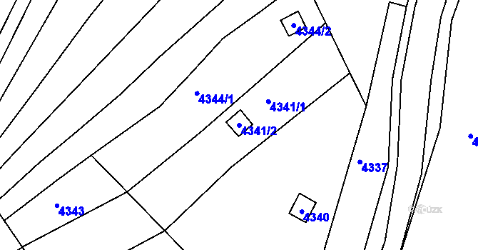 Parcela st. 4341/2 v KÚ Královo Pole, Katastrální mapa