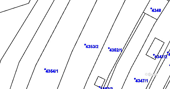 Parcela st. 4353/2 v KÚ Královo Pole, Katastrální mapa