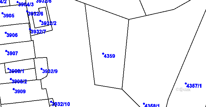 Parcela st. 4359 v KÚ Královo Pole, Katastrální mapa