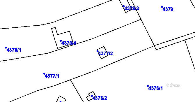 Parcela st. 4377/2 v KÚ Královo Pole, Katastrální mapa