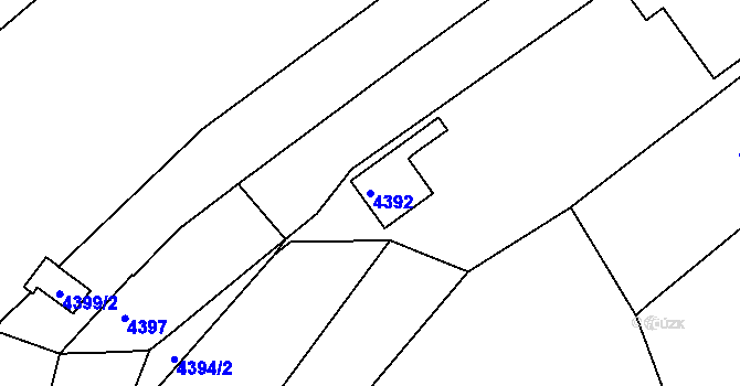 Parcela st. 4392 v KÚ Královo Pole, Katastrální mapa