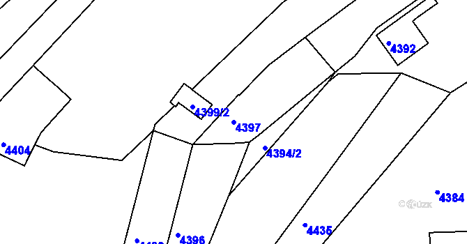 Parcela st. 4397 v KÚ Královo Pole, Katastrální mapa
