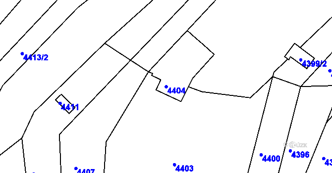 Parcela st. 4404 v KÚ Královo Pole, Katastrální mapa