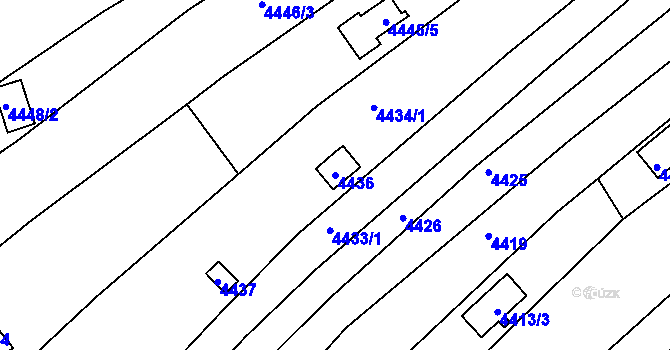 Parcela st. 4436 v KÚ Královo Pole, Katastrální mapa
