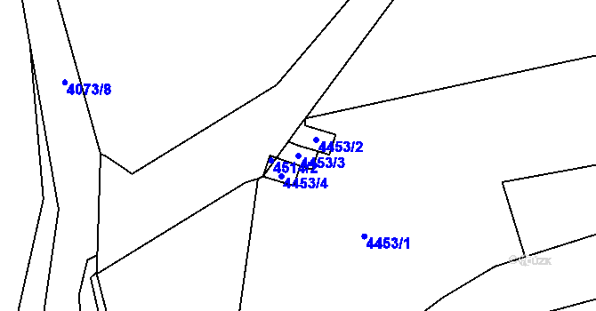 Parcela st. 4453/3 v KÚ Královo Pole, Katastrální mapa