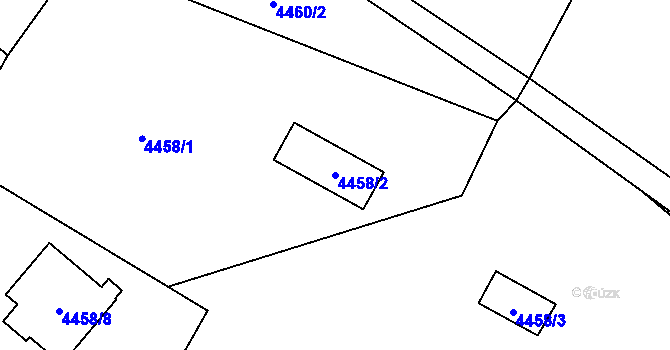 Parcela st. 4458/2 v KÚ Královo Pole, Katastrální mapa