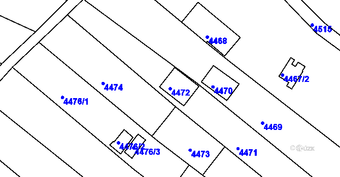 Parcela st. 4472 v KÚ Královo Pole, Katastrální mapa