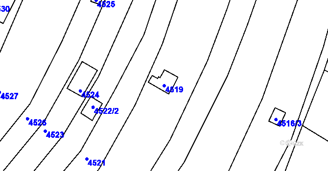 Parcela st. 4519 v KÚ Královo Pole, Katastrální mapa