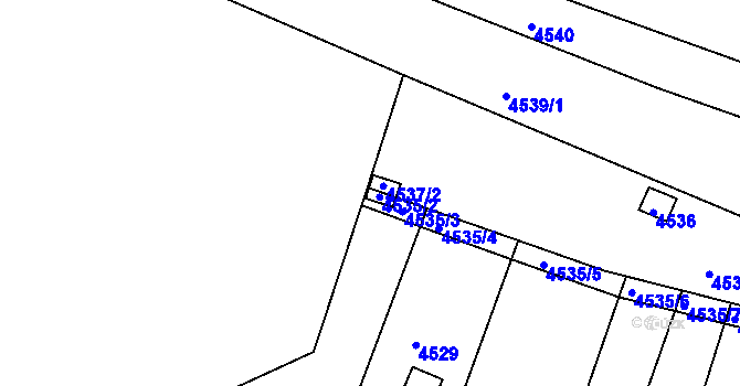 Parcela st. 4535/2 v KÚ Královo Pole, Katastrální mapa