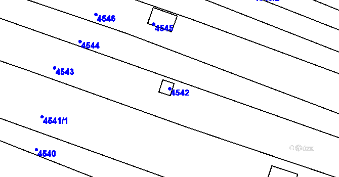 Parcela st. 4542 v KÚ Královo Pole, Katastrální mapa