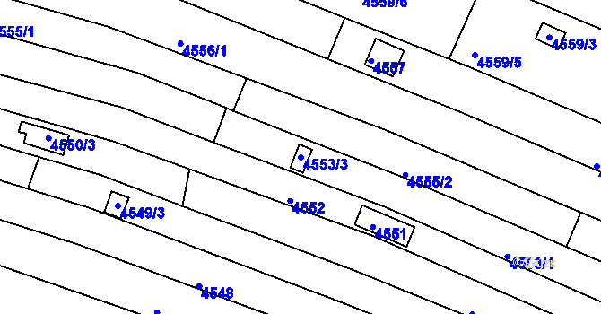 Parcela st. 4553/3 v KÚ Královo Pole, Katastrální mapa