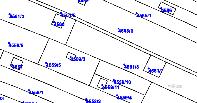 Parcela st. 4561/3 v KÚ Královo Pole, Katastrální mapa