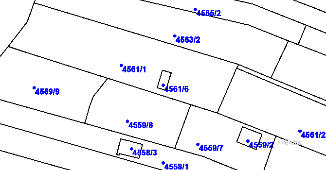 Parcela st. 4561/6 v KÚ Královo Pole, Katastrální mapa