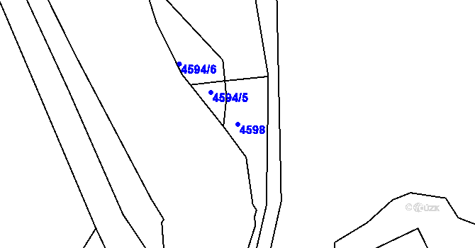 Parcela st. 4598 v KÚ Královo Pole, Katastrální mapa