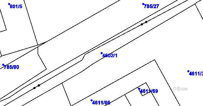 Parcela st. 4602/1 v KÚ Královo Pole, Katastrální mapa
