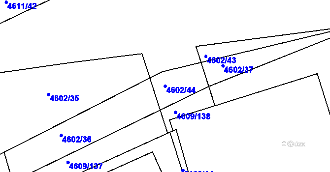 Parcela st. 4602/44 v KÚ Královo Pole, Katastrální mapa