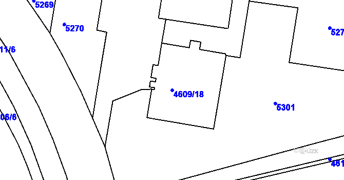Parcela st. 4609/18 v KÚ Královo Pole, Katastrální mapa
